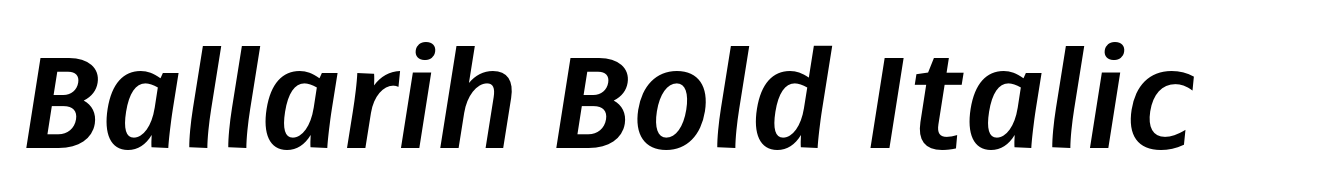 Ballarih Bold Italic